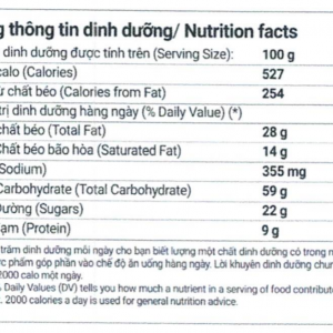 Tipo Bánh Cookies Socola Hạt điều Yến mạch