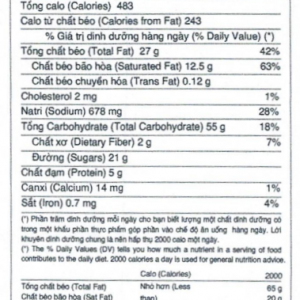 Tipo Cracker Rau Củ Chà Bông